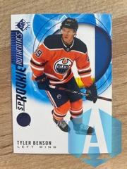 2020-21 Upper Deck SP Rookie Authentics Tyler Benson Blue #122 Edmonton Oilers